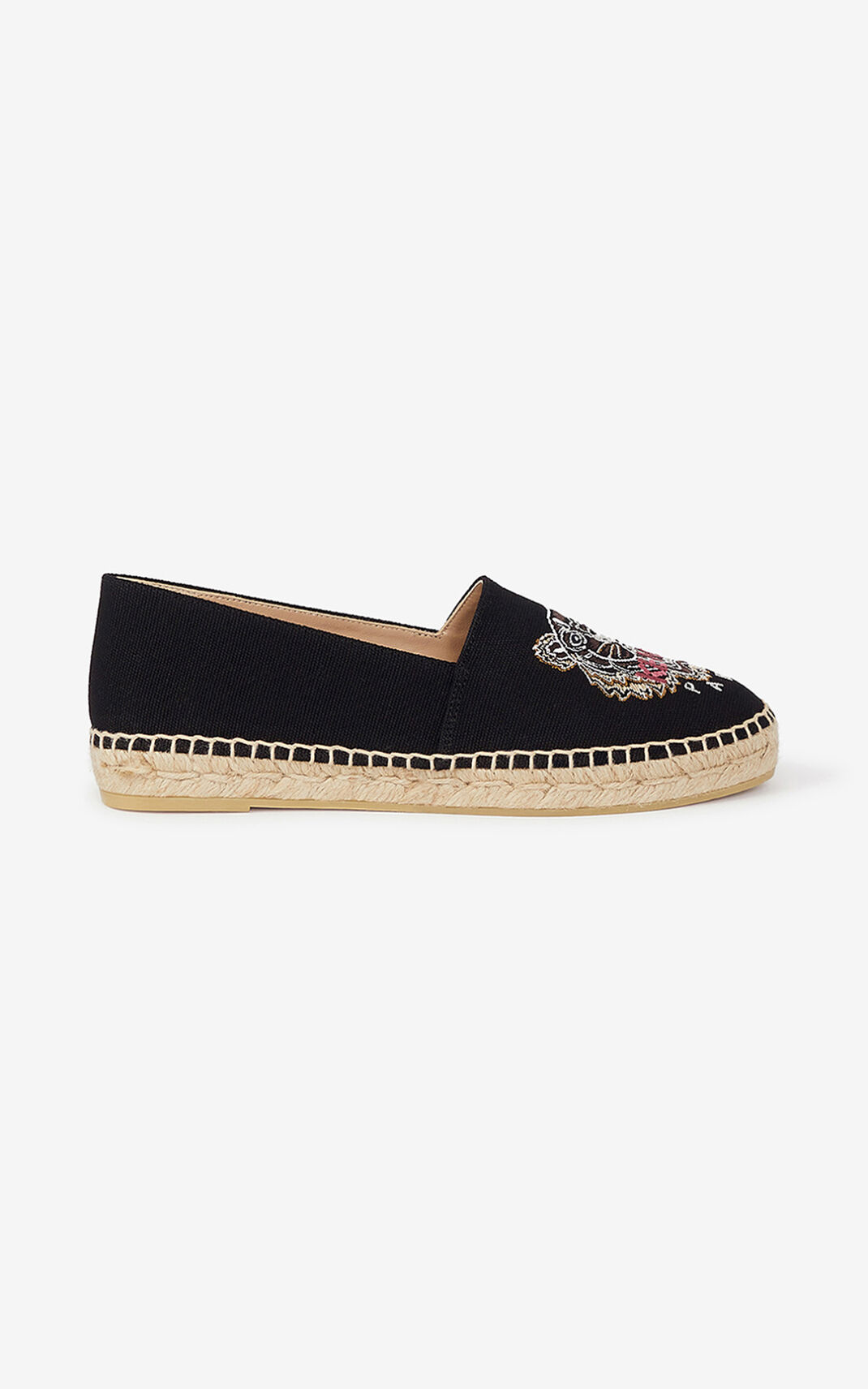 Espadrille Kenzo Femme Tiger Toile Noir BJADL-3786